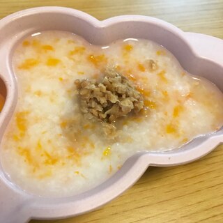 【離乳食】野菜入り納豆ご飯